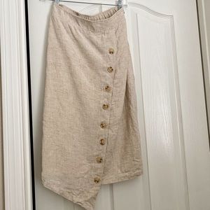 Linen Midi Skirt